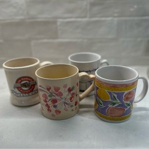 Coffee mugs, Lot of 4 miscellaneous